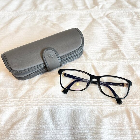 Emporio Armani EA3076 Glasses with Case Black - Picture 1 of 15